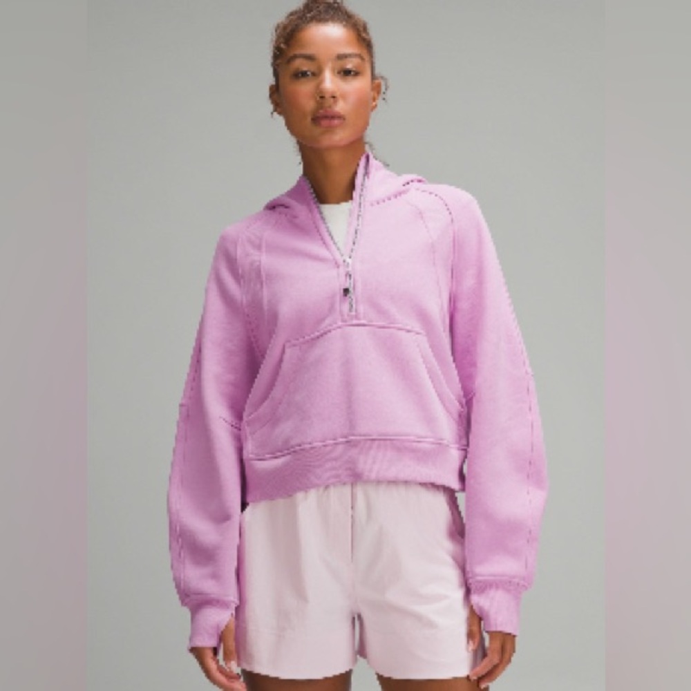 Lululemon Women's Oversized Half-Zip Hoodie M/L Dahlia Mauve